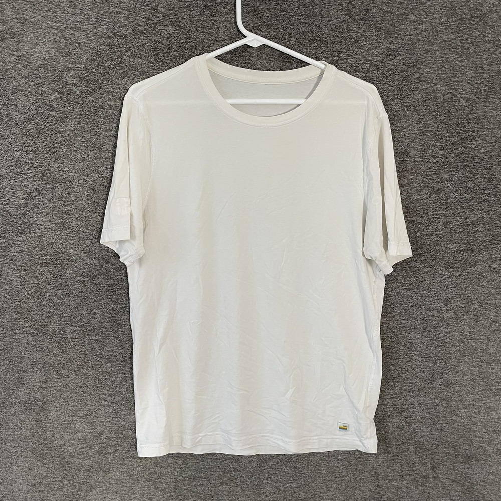 Vuori Tuvalu Tee Shirt Men Small White Lightweight Performance Crewneck Athletic